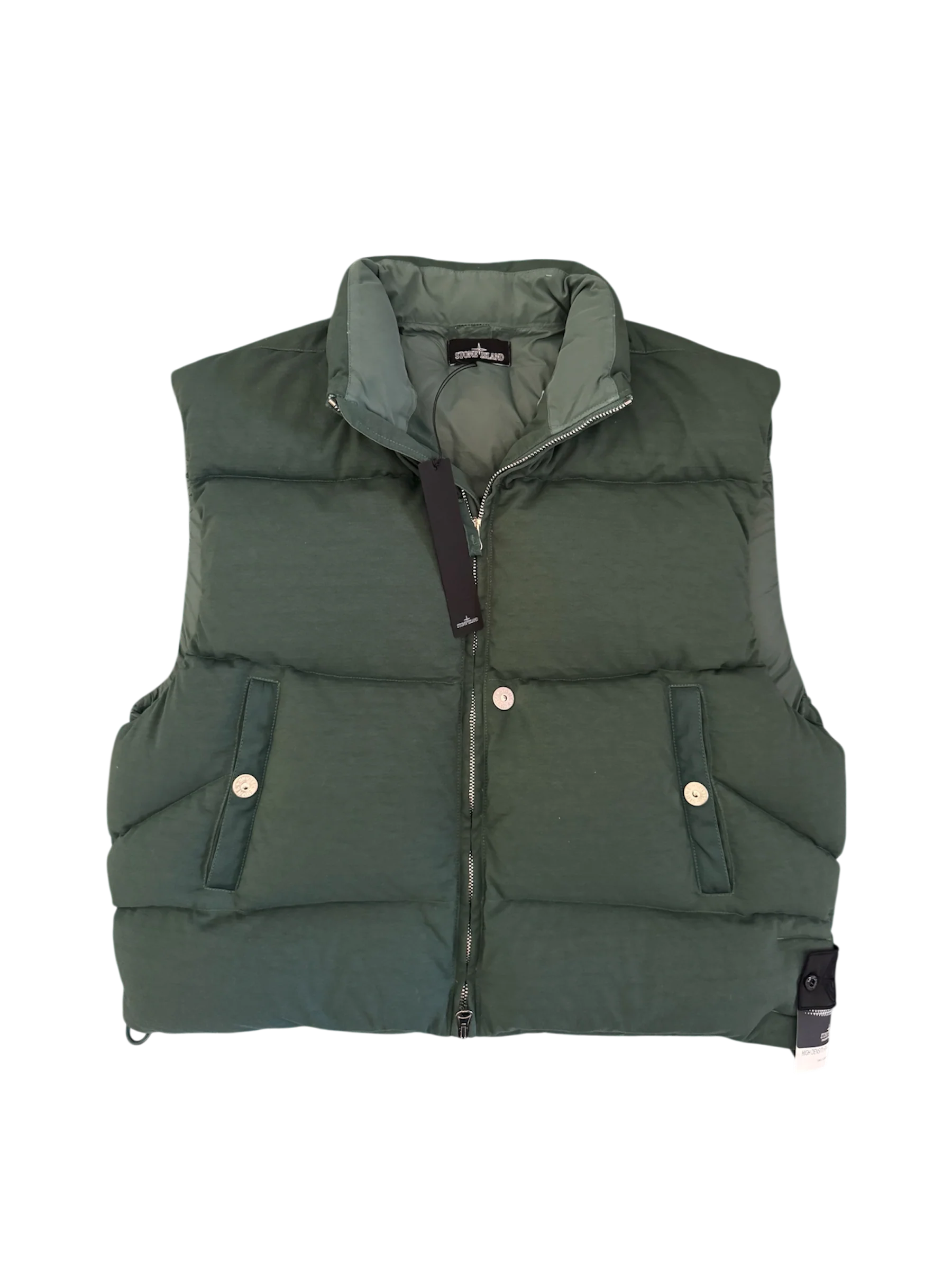 Stone Island Shadow Project Green 'High Density R-Nylon Jersey' BodyWarmer - XL