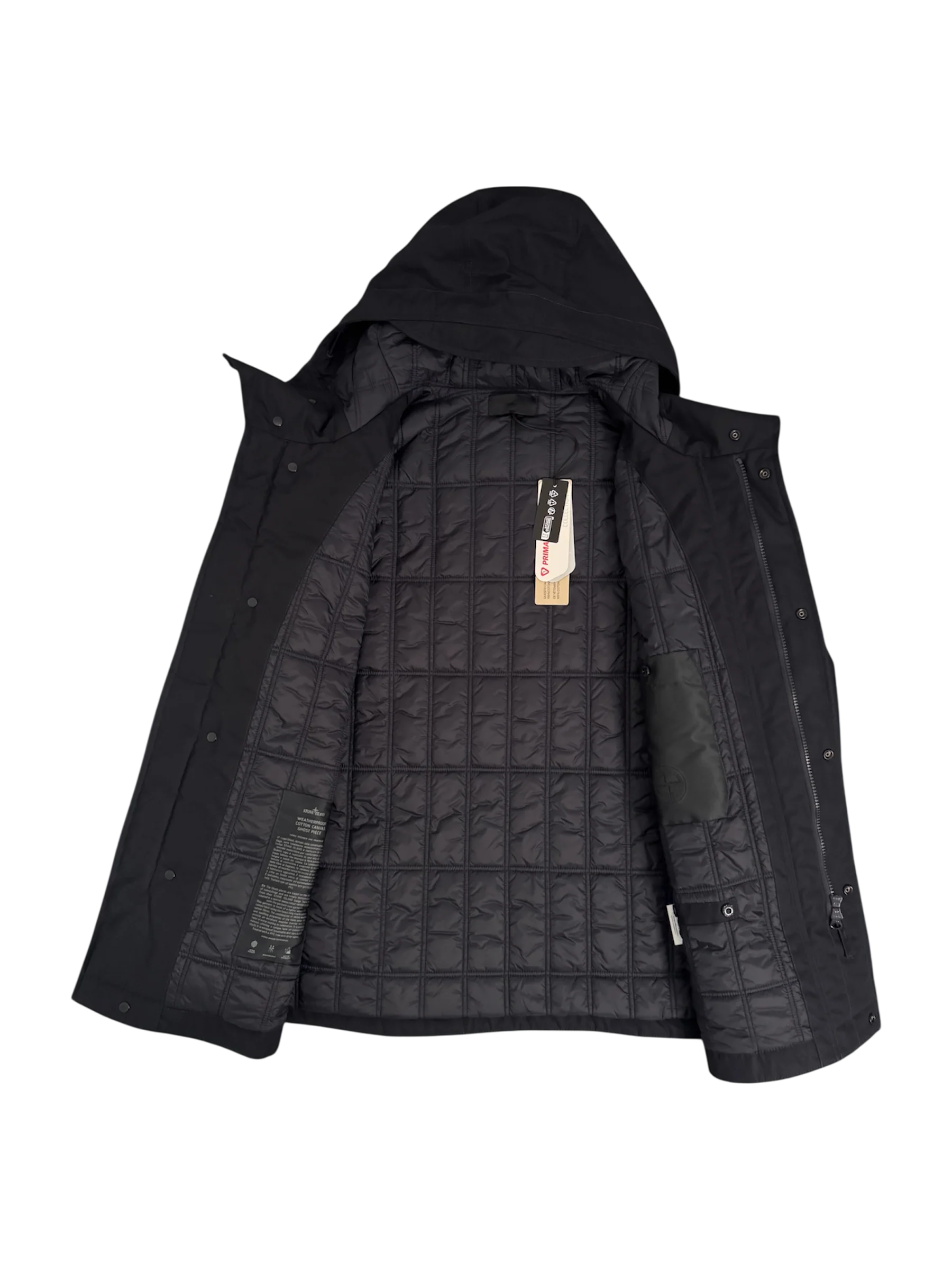 Stone Island 'Weatherproof Cotton Canvas Ghost Piece Primaloft Insulation' Navy Jacket - XL - Image 2
